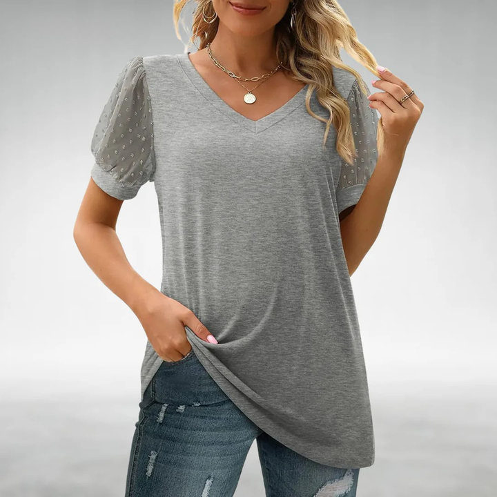 Ava - Elegant V-Neck Top