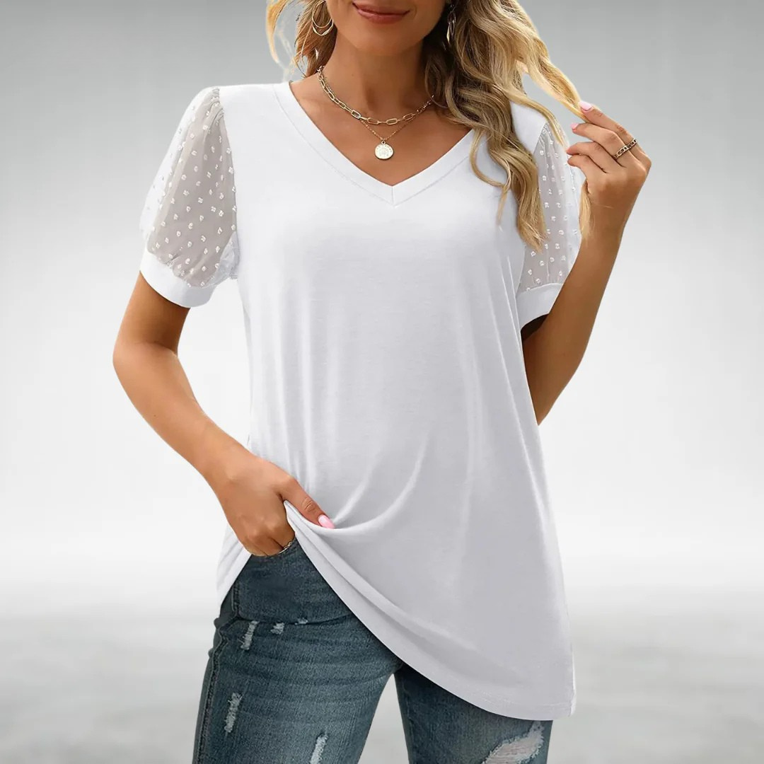 Ava - Elegant V-Neck Top