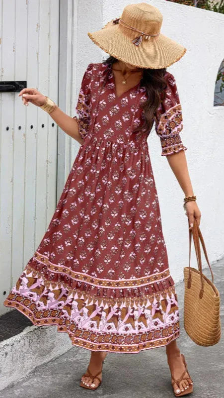 Claire - Bohemian Midi Dress