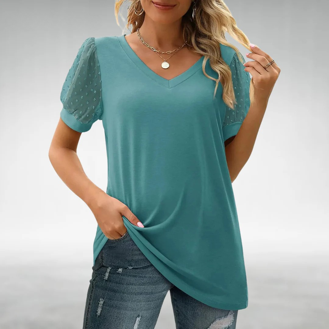 Ava - Elegant V-Neck Top