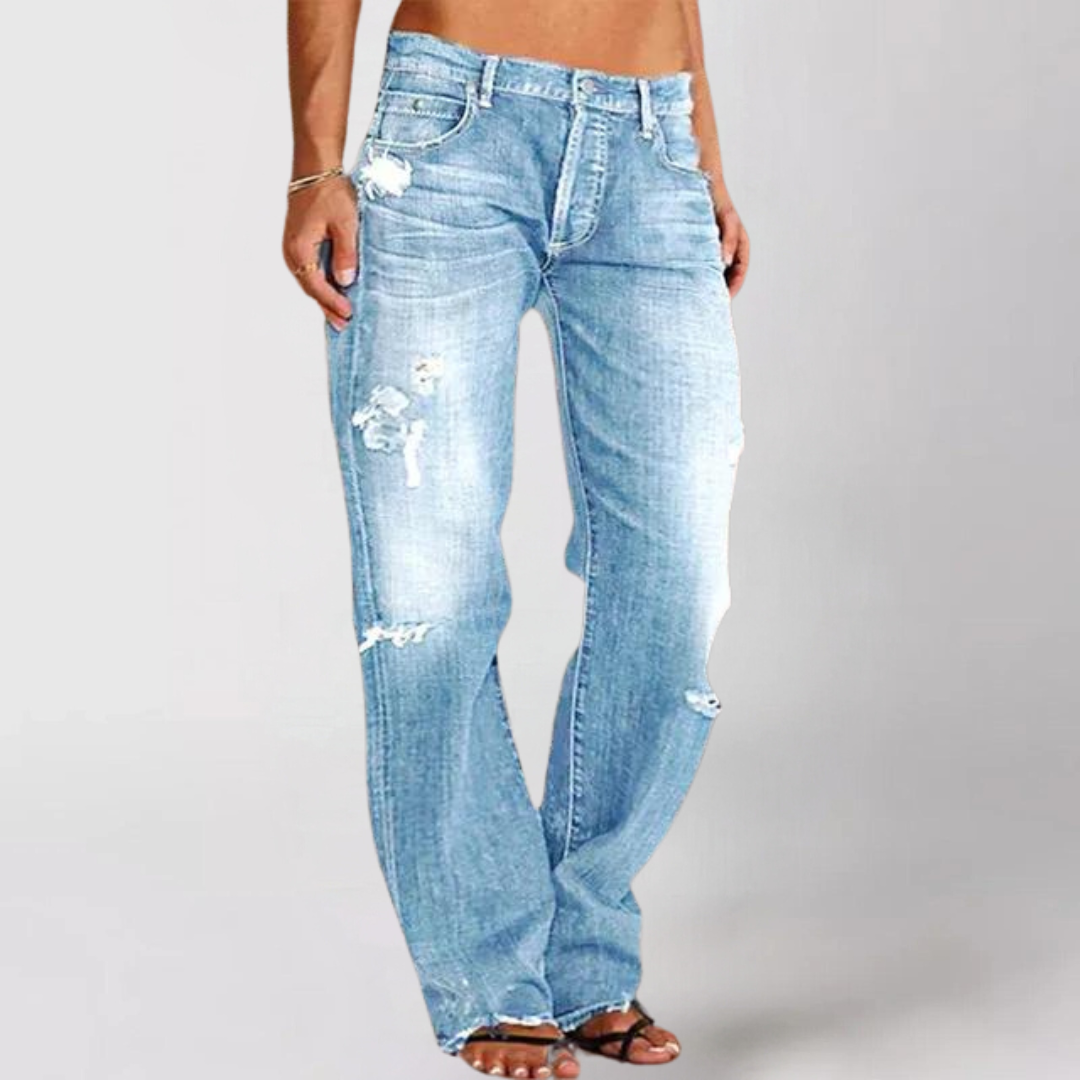 Ruby - Loose Wide-Leg Denim Jeans