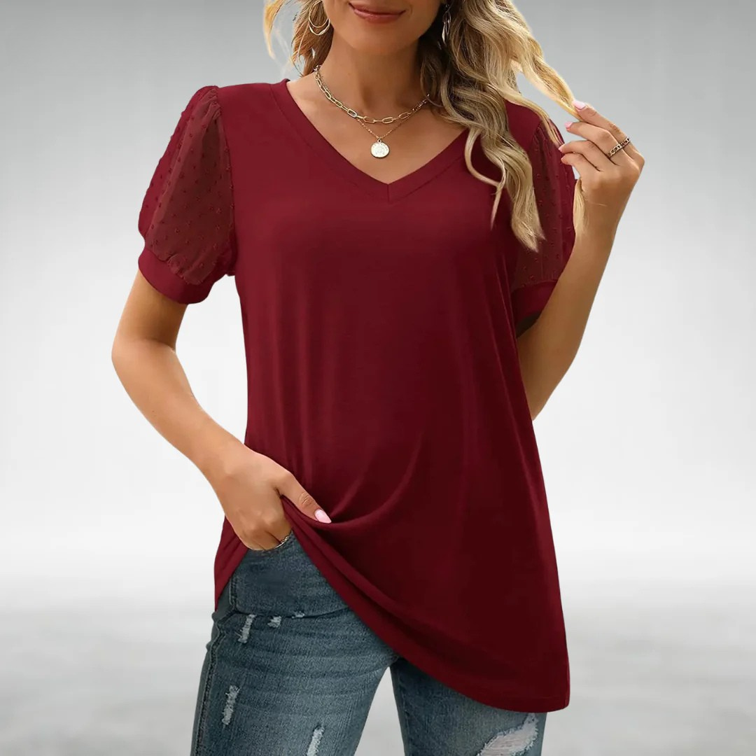 Ava - Elegant V-Neck Top