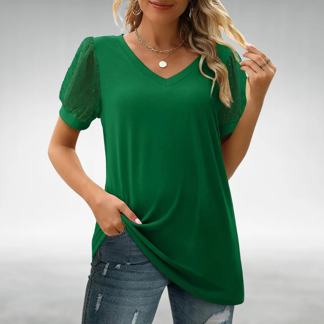 Ava - Elegant V-Neck Top